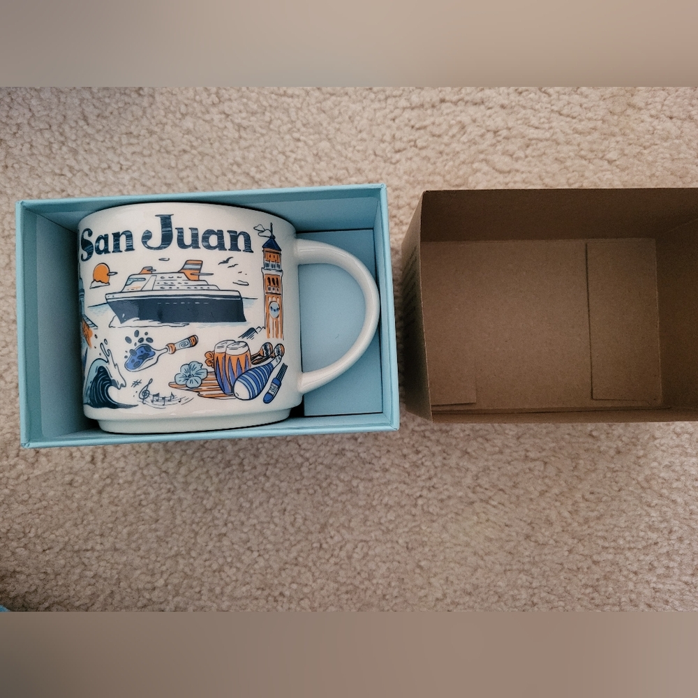 STARBUCKS COFFEE MUG - SAN JUAN, PUERTO RICO Been There 14 Oz